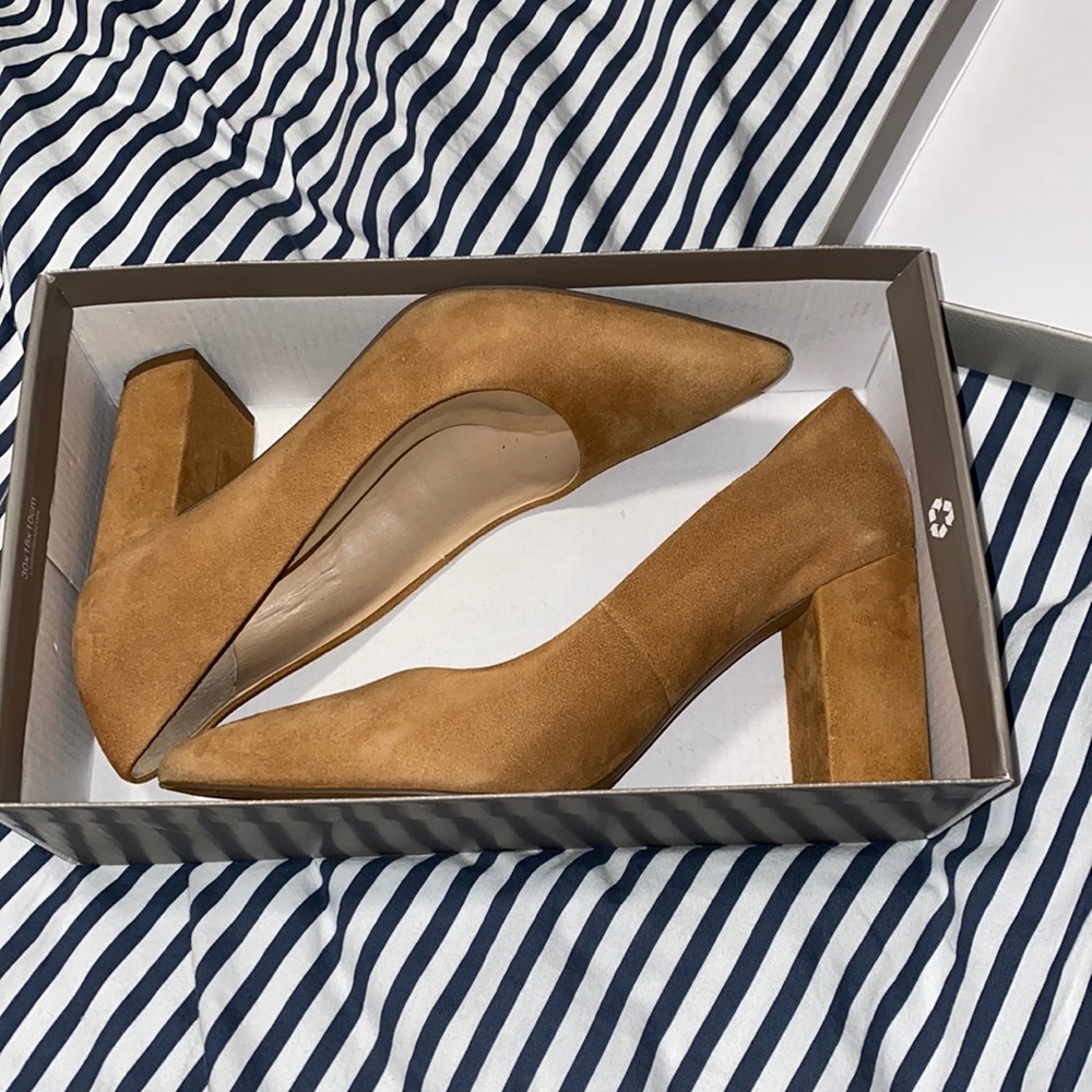 frank sarto suede heels